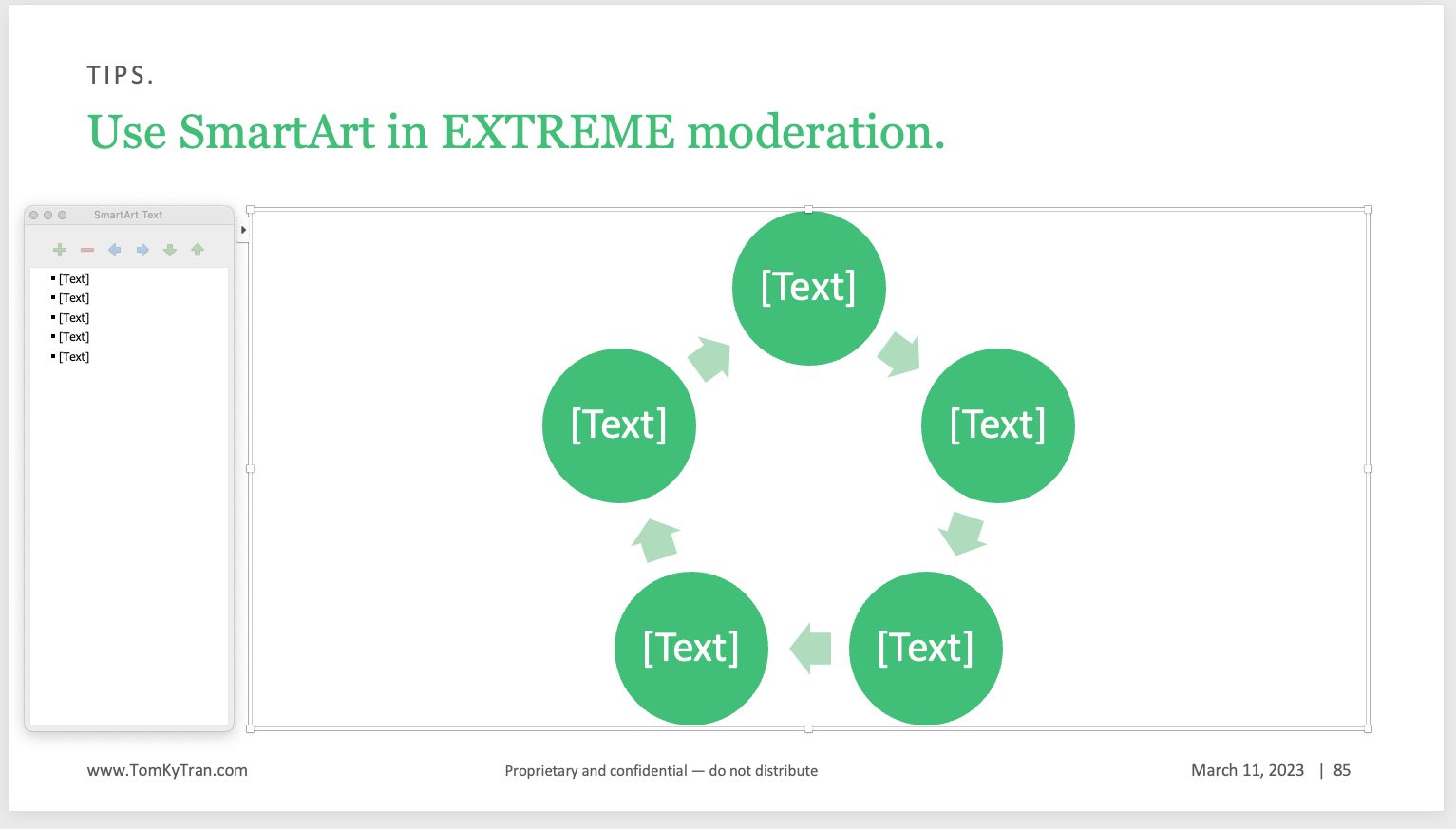 which order is ideal for power point presentation design